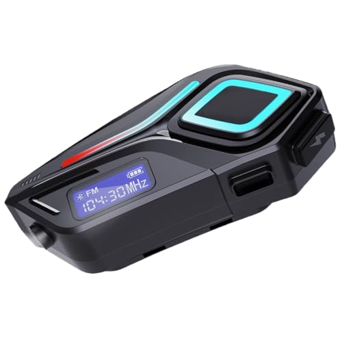 Tktouci Intercomunicador para Moto | Altavoz para Casco De Moto Inalámbrico | Auriculares con Función de Radio FM y Sistemas de Comunicación para Motociclistas Adultos y Familia