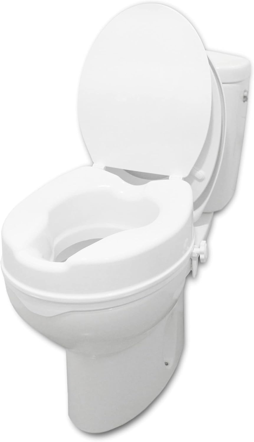 PEPE Mobility - Toilettensitzerhöhung mit Deckel 10cm, Weiß