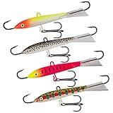 THKFISH Ice Fishing Jigs Ice Fishing Lures Ice Fishing Gear for Crappie, Panfish, Walleye, Bluegill Vertical Jigs Kit Ice Fishing Tackle 4pcs-7g