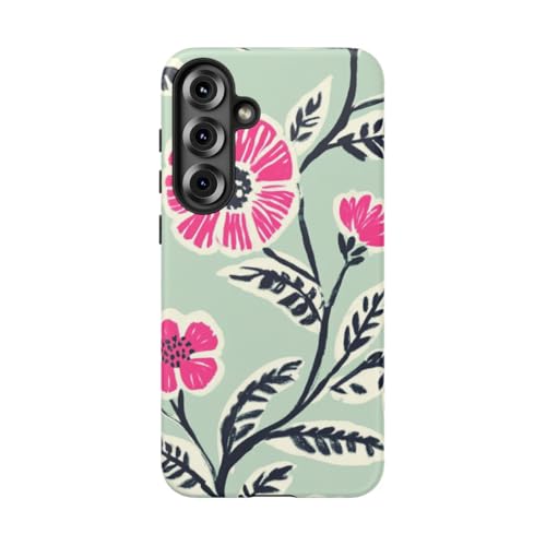 Coque Samsung S25 Plus rigide mate motif floral rose protection antichoc