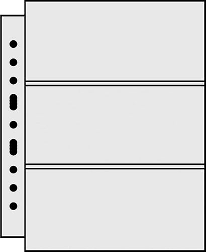 Ursae Minoris Moneda o documento coleccionable, páginas de coleccionista de polipropileno de tres bolsillos para 60 billetes de banco