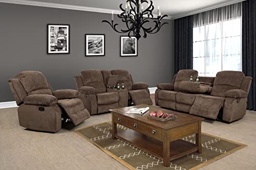 Beverly Fine 3 Piece Recliner Living Room Set