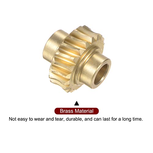Harfington Worm Gear Wheel Brass 1 Modulus 20T 10:1 Reduction Rate Right Rotate Drive Gear Box Shaft For Small Motor #TOP4