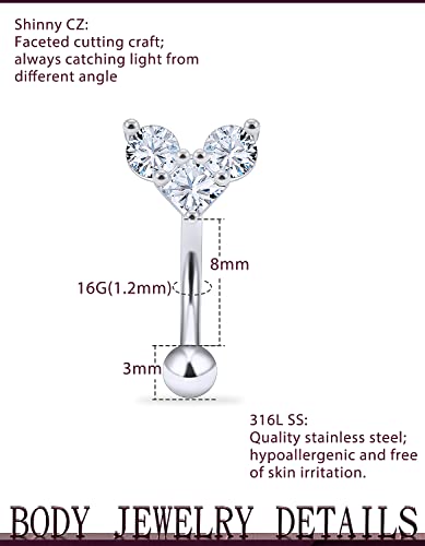 Jenxnjsjo Eyebrow Piercing Jewelry Eyebrow Rings Rook Earrings Rook Piercing Jewelry Eyebrow Piercing Daith Piercing Jewelry Eyebrow Rings For Women Vertical Labret Lip Jewelry Eyebrow Jewelry #TOP1