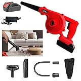 Hooha Akku-Laubbläser/Laubsauger 21V Mit Turboschalter 3000W Leaf Blower Cordless Mit Akku Und Batterieladegerät Zum Entfernen Von Staub Und Schmutz Von Sofas Aus Fensternischen Und Unter Betten