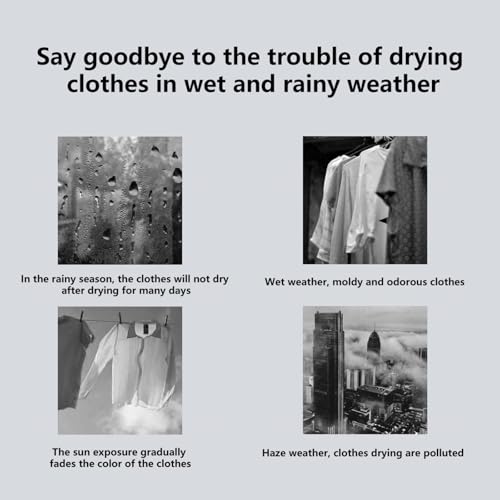 Heated Airers Clothes Indoor Electric, Intelligent Constant Temperature Overheating Protection Heated Airer Clothes Dryer, Foldable Saving Time Dry Soon Heated Airer Winter,Grey - Image 6