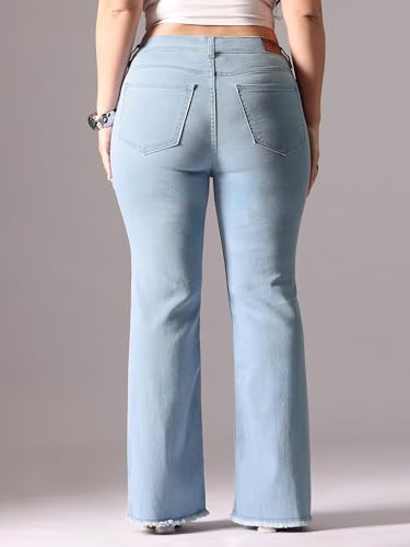 Image of Miss Chase A+ Women's High Rise Regular Stretchable Denim Bootcut Shaping Jeans