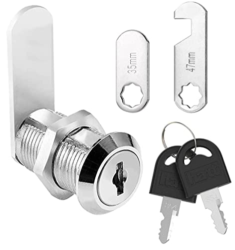 Litensh verrou de sécurité pour barillet boîte aux lettres, serrure à came pour tiroir d'armoire, boîte à outils, verrous porte de placard avec clés,...