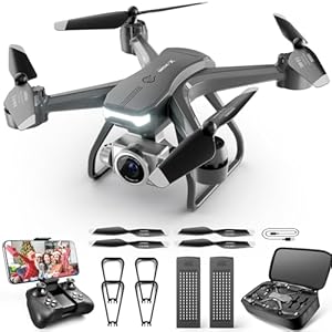 4DRC V14 Dron profesional con cámara dual 1080P, mini dron plegable HD FPV con 2 baterías, control de vuelo de trayectoria, despegue y tierra con una tecla, juguetes regalos para adolescentes y niñas, principiantes