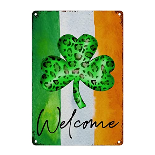 Plaque aluminium drapeau irlandais idée cadeau vintage en métal