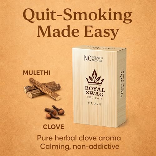 Image of ROYAL SWAG Clove Flavour Wellness Sticks 10 Sticks Each Pack of 1 Boxes Ayurvedic Herbal Blend Wellness Sticks