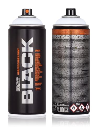 Sprühdose Montana BLACK 400 ml - Graffiti Paint - hochdeckende Mattfarben - zuverlässig - high-pressure - (9100 Snow White)