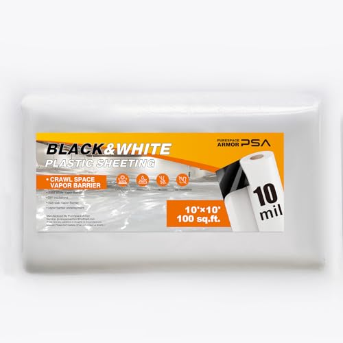 Crawl Space Vapor Barrier 10 Mil Polyethylene Sheeting