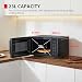 Toshiba 23L Black Mirror Digital Grill Microwave, 900W Countertop Microwave with 1000W Grill, Combination Cooking with 11 Power Levels, Auto Menus, Chef Defrost, Timer, Mirrored Front, MW3-EG23PFI(MB)