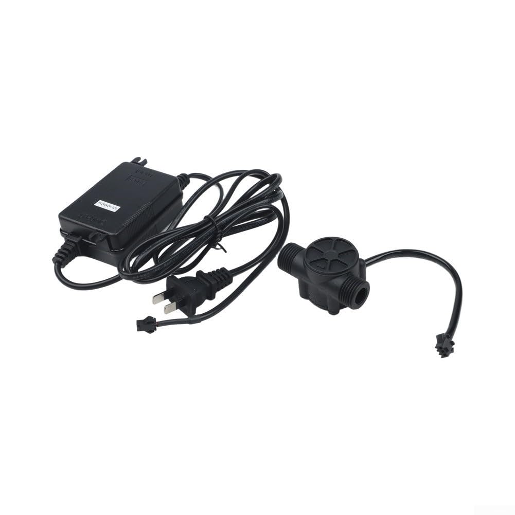 Medidor de agua digital G1/2 pulgadas, pantalla LCD, 30 L/MIN de nailon, caudalímetro G1/2, control cuantitativo, 9999L, medidor de flujo de agua con válvula solenoide, kit G1/2 pulgadas