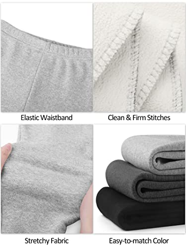 Resinta 3 Packs Girls Winter Cotton Fleece Lined Leggings Thick Thermal Pants Tights Full Length Warm Clothes for Kids3