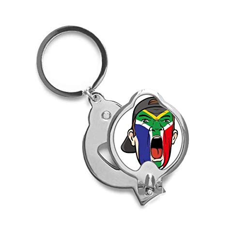 Cortador de uñas de viaje DIYthinker con bandera de Sudáfrica para manicura