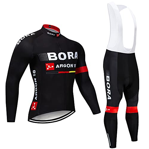 Conjunto masculino de jérsei de ciclismo 12D acolchoado com gel + calça de babador com kit de roupas