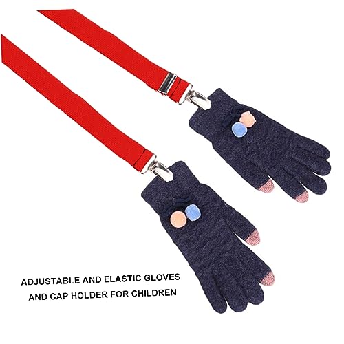 FRCOLOR 2pcs Adjustable Elastic Glove Clip for Children Winter Mittens Holder and Hat Hanger Waterproof and Sturdy Design for Outdoor Activities4
