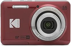 KODAK (コダック) PIXPRO 使いやすい ズーム FZ55-RD 16MP デジタルカメラ 光学5倍ズーム 広角 28mm 2.7インチ液晶画面 (レッド)