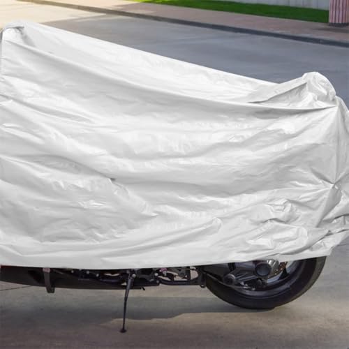 Funda para bicicleta y moto CLISPEED exterior impermeable blanca pack de 2 4