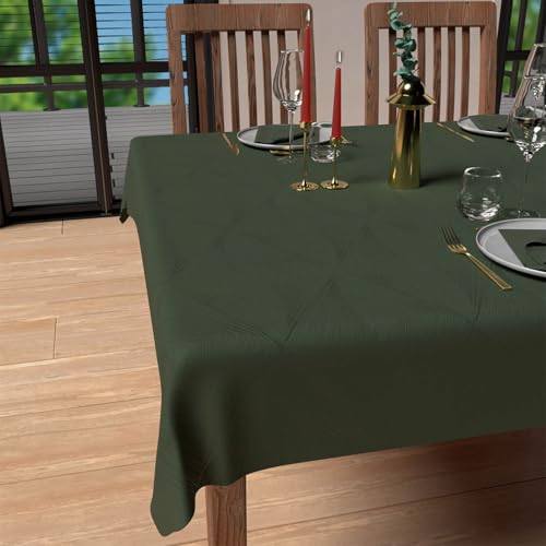 Soleil d'ocre, Nappe Rectangle Ant-tâches 150x300 cm Luxury Vert