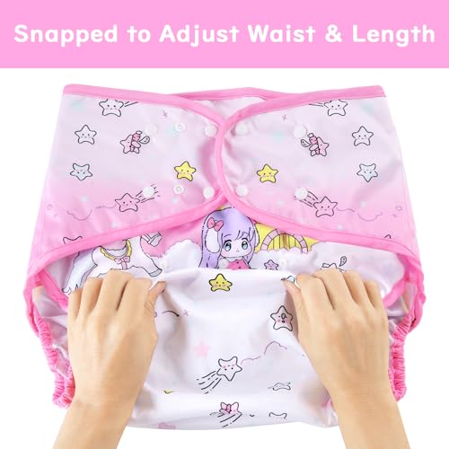 Image of Littleforbig Washable Adjustable Reusable Waterproof Cloth Adult Diaper Wrap Cover - Fairy Littles in Dreamland