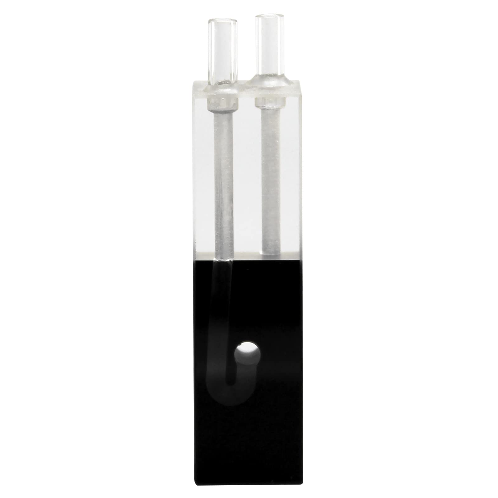 0.2ml-30mm Quartz Flowing Cuvette,1/2 Black&Clear Flow Cell Lab Microcuvettes for Spectrophotometer
