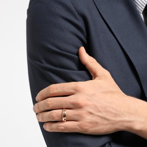 Image of TRUMIUM 2mm 4mm 6mm 8mm Tungsten Wedding Band Ring for Men Women Silver /Rose Gold Plated /Rainbow /Gold Plated Domed High Polish Engagement Promise Rings Comfort Fit 4-15