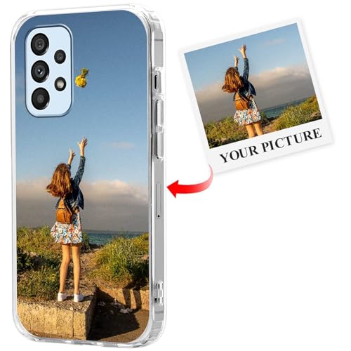 Cover Personalizzate per Samsung Galaxy A53 5G Personalizzata con Foto Immagine Disegni Custodia Personalizzabile Personalizzabili Custodie Case per A53 5G trasparente 6.5 pollici