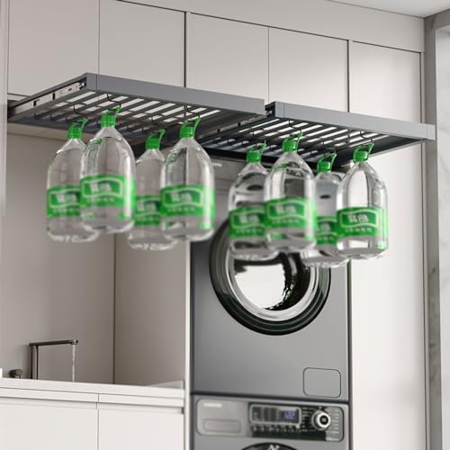 Tiroir à pantalons rétractable pour optimiser l'espace au-dessus du lave-linge - 6