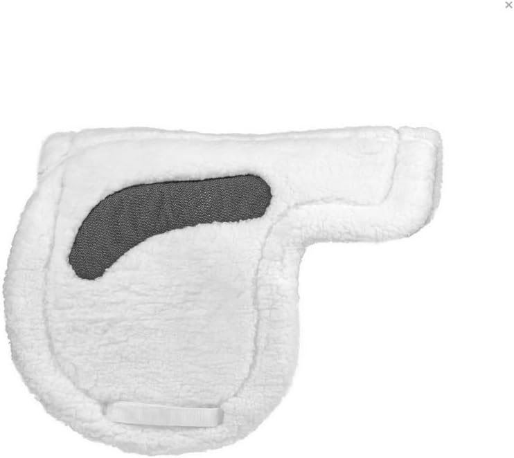 EquiFit Essential Hunter Pad – Quilted Saddle Pad with Contoured Shape, Non-Slip Lining & Durable Cotton Twill Top – White, Full Size