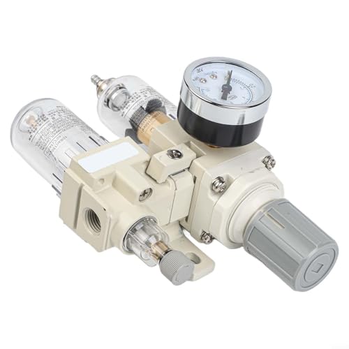 Air Source Processor for SMC, Dual Oil-Water Separator Filter .5MPa, Aluminum Alloy Air Filter Housing, High Pressure Resistant Pneumatic Filter Assembly, Leak Proof,(AC2010-02)
