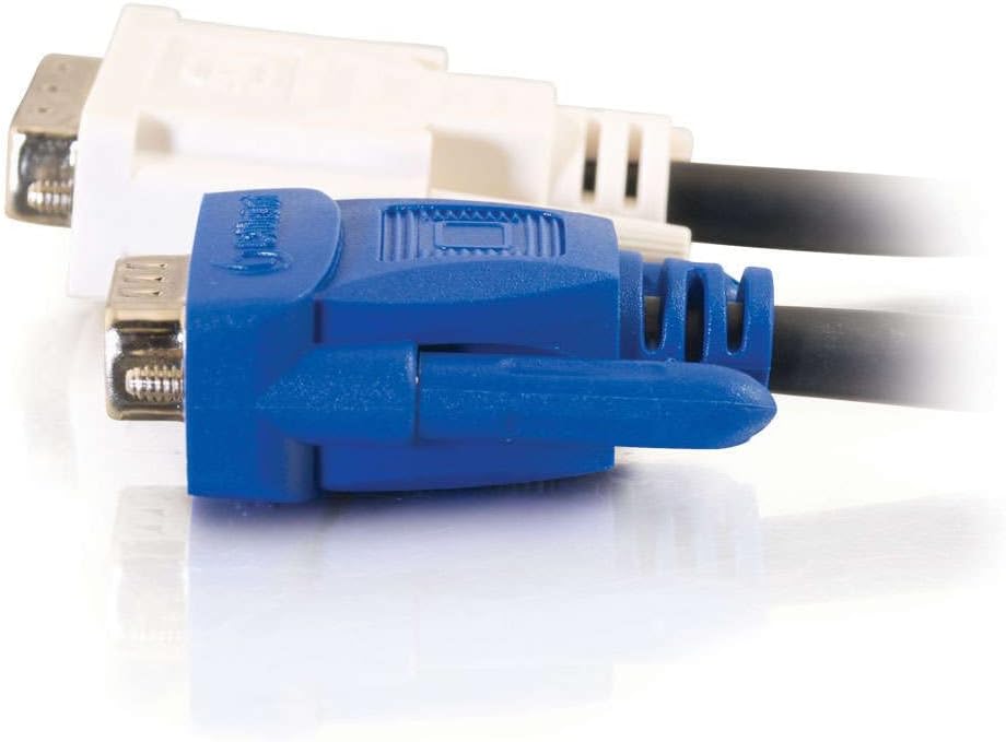 C2G 26954 DVI Male to HD15 VGA Male Video Cable, Black (6.6 Feet, 2 Meters)