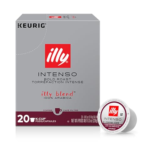 Illy Coffee K Cups - Pods For Keurig Machines – Intenso Dark Roast – Notes of Cocoa & Dried Fruit - Bold, Flavorful &...