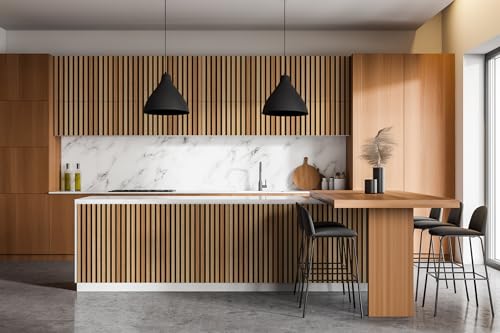 Papel pintado de láminas de madera autoadhesivo 100x50 cm Wallfluent mate para muebles 7