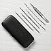 Professional Blackhead & Acne Remover Kit to Treat Every Facial Impurities & Blemishes - Case + Giftbox & e-Book Guide Included - 5 Comedones Extractor Tools for Blemish, Pimple & Whitehead Removal