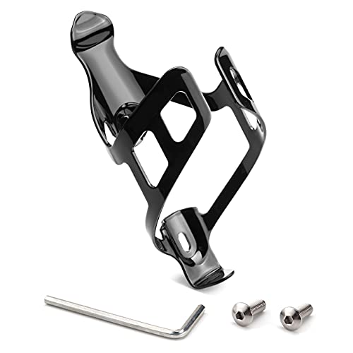 USHAKE Lightweight Bike Water Bottle Holder, Water Bottle Cage, Strong Bicycle Water Bottle Holder for Outdoor Road Mountain Bikes,Black