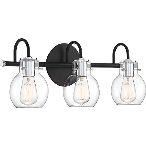 Quoizel Anw83003Ek Andrews Vanity Bath Lighting, 3-Light, 300 Watts, Earth Black (9"H X 22"W) #TOP3