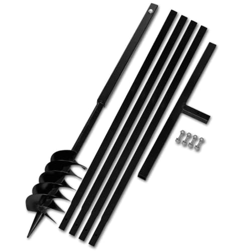 vidaXL Bêche et tarière manuelle 120 mm Avec Rallonge mèche tarière 5 m