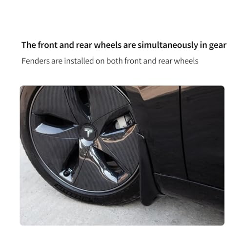 Guardabarros para Tesla Model 3 2021-2023 blancos que evitan salpicaduras en la pintura 4