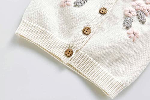 Miccina Infant Baby Boys Girls Cardigan Sweater Toddler Cable Knit Irish Sweater Button Up Jacket Christmas Outwear Clothes (A-Embroider, 18-24 Months) #TOP3