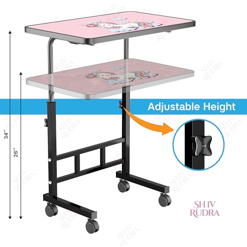 Image of Multi-Purpose Laptop Table, Study Table| Heavy Duty Bed Table| Adjustable for Height, Portable for Office, Work Form Home | DIY Table, Easy to Asembl (Adjustable Unicon)