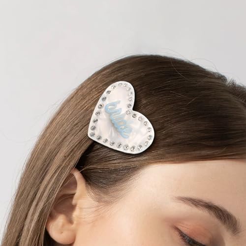 Pinza para cabello novia con brillo y diseño corazón miniatura 5