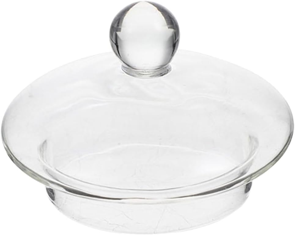 SHINEOFI Glass Teapot Lid Replacement 2.95 Inch Round Tea Pot Lid for Tea Kettle Heat Resistant Clear Teapot Accessory Cover for Home Kitchen Family Party Camping