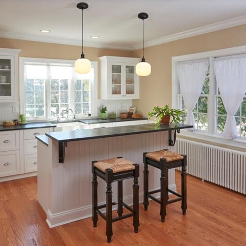 Modern White Pendant Light with Adjustable Cord for Living Room, Bedroom, Kitchen