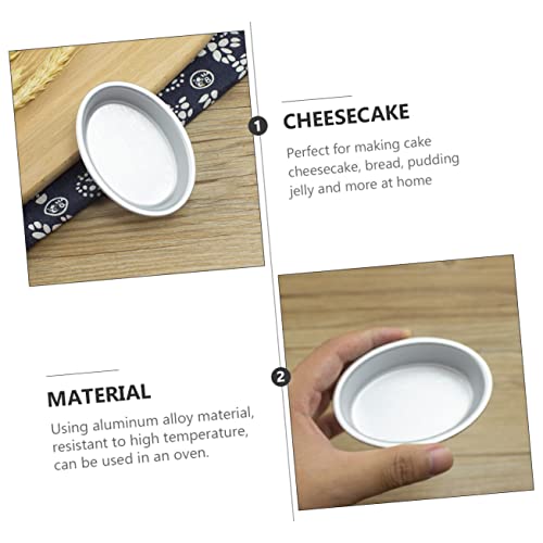 Doitool 6Pcs Muffin Tartlet Stick Baking Dessert Cuake Cheesecake Quiche Making Egg Shape Desserts Pan Aluminum Mini For Cookie Chocolate Pans Bread Round Cake Molds Bowl Tart Non Cheese #TOP1