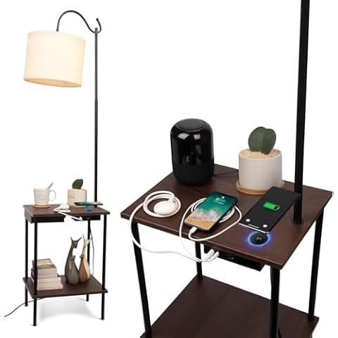 Lampadaire JCPYIUL avec Table et Chargeur Cover