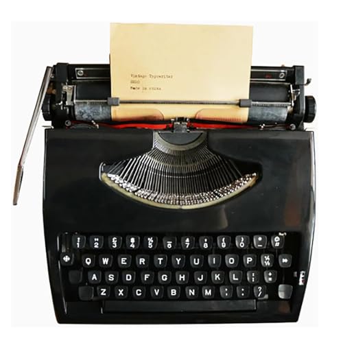 Taifuan Máquina de máquina de Escribir Manual portátil Tradicional, máquina de Escribir clásico clásico Antiguo para escritores, máquina de Escribir nostálgico(Black)