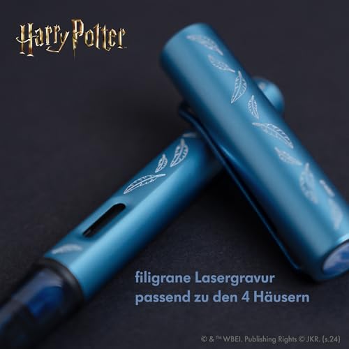 Image of Lamy AL-star Harry Potter Slytherin Fountain Pen - Special Edition Fountain Pen with Engraving of the House - Steel Nib in Line Width M - Lightweight Aluminium Housing - Includes T10 Blue Ink